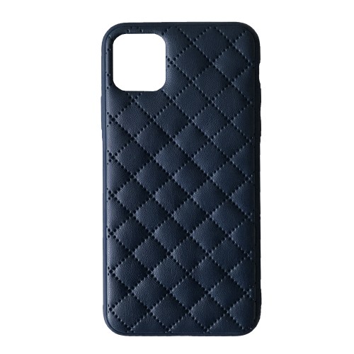 Накладка Stitched leather для  iPhone 11 синій-0