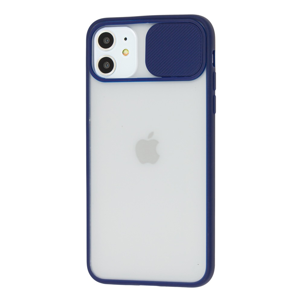 Накладка Camshield mate TPU для IPhone 11 синя шторка-0