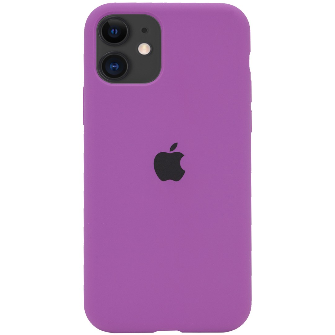 Silicone Case Full Protective для iPhone 11 (6.1") (Grape)-0