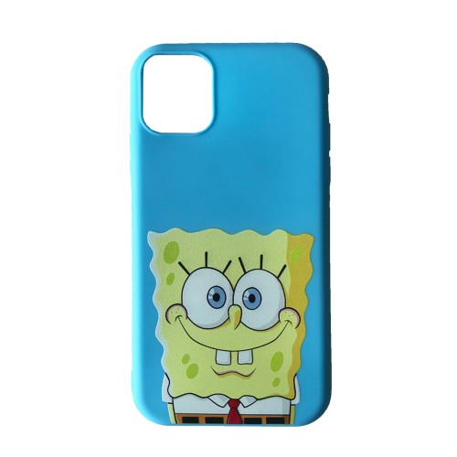 Накладка JOY для Iphone 11 Спанч боб (блакитний)-0
