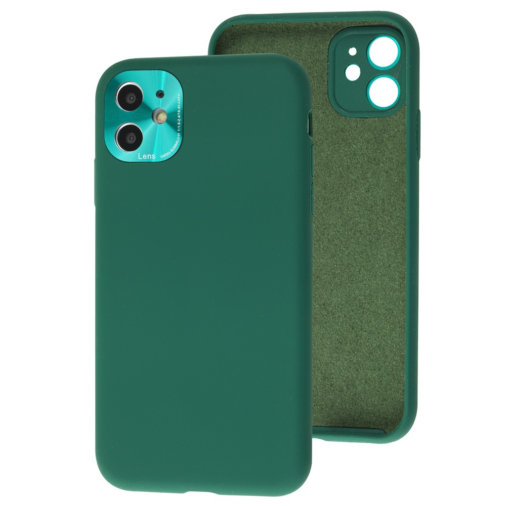 Накладка Metal Camera Protection для IPhone 11 зелена-0