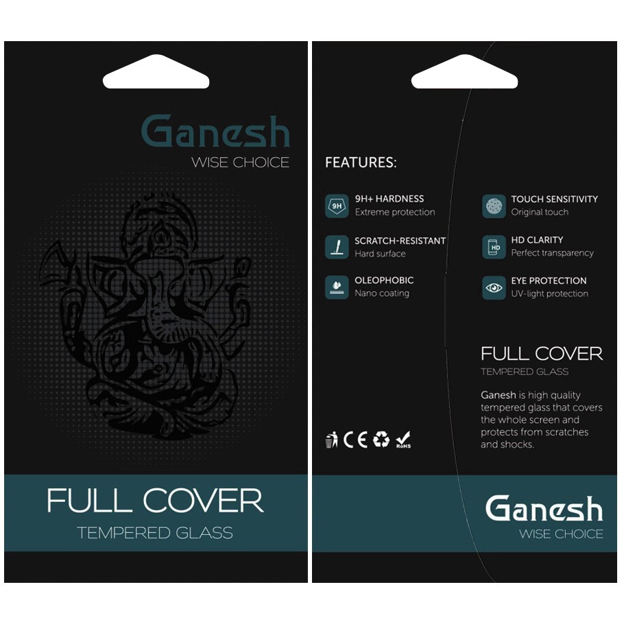 Захисне скло Ganesh 3D для iPhone 11 Pro Max / XS Max (6.5") з чорною рамкою-1