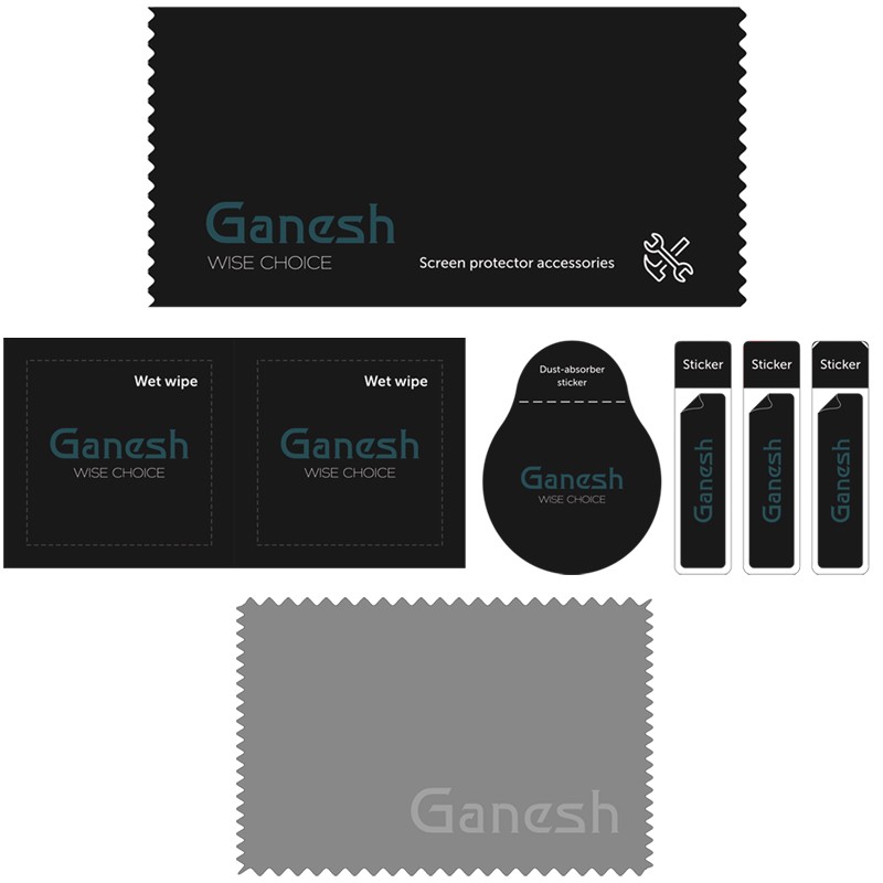 Захисне скло Ganesh 3D для iPhone 11 Pro Max / XS Max (6.5") з чорною рамкою-2