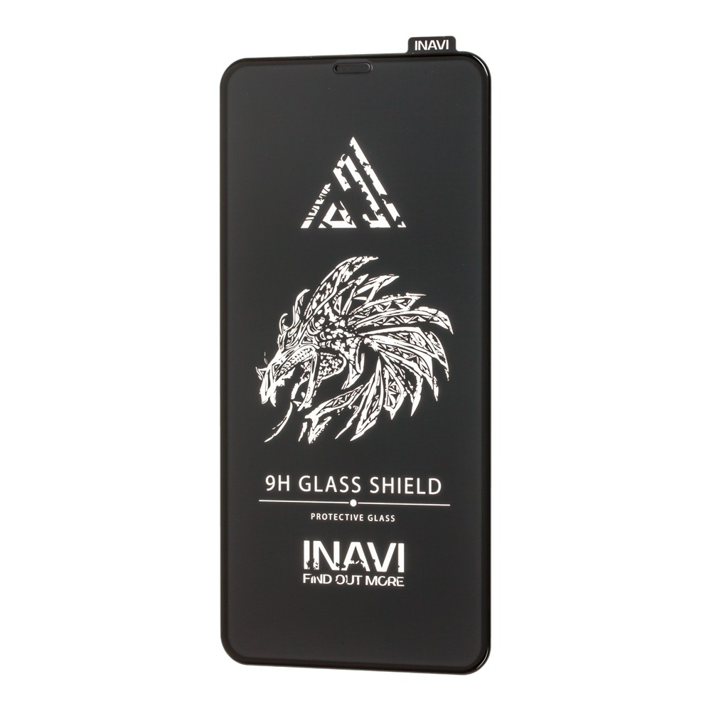 Захисне скло INAVI PREMIUM для iPhone 11/Xr з чорною рамкою-0