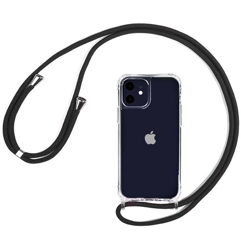Накладка Crossbody для iPhone 11 (6.1") (чорний шнурок)-0