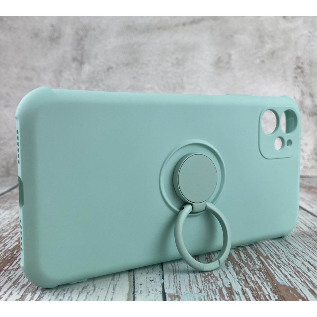 Накладка Full Silicone Case Ring для IPhone 12 Pro Mint-0
