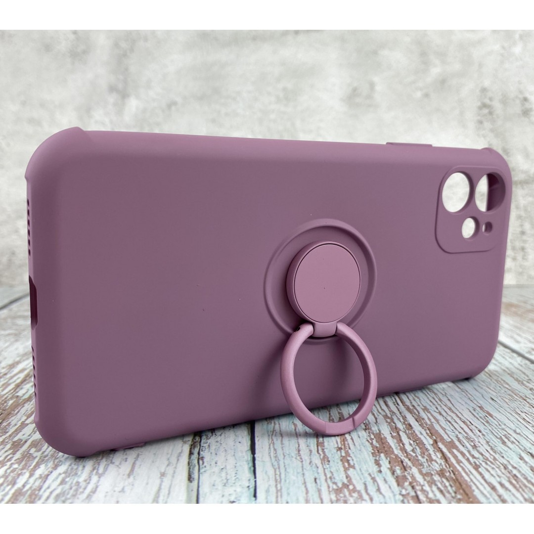 Накладка Full Silicone Case Ring для IPhone X/Xs Violet-0
