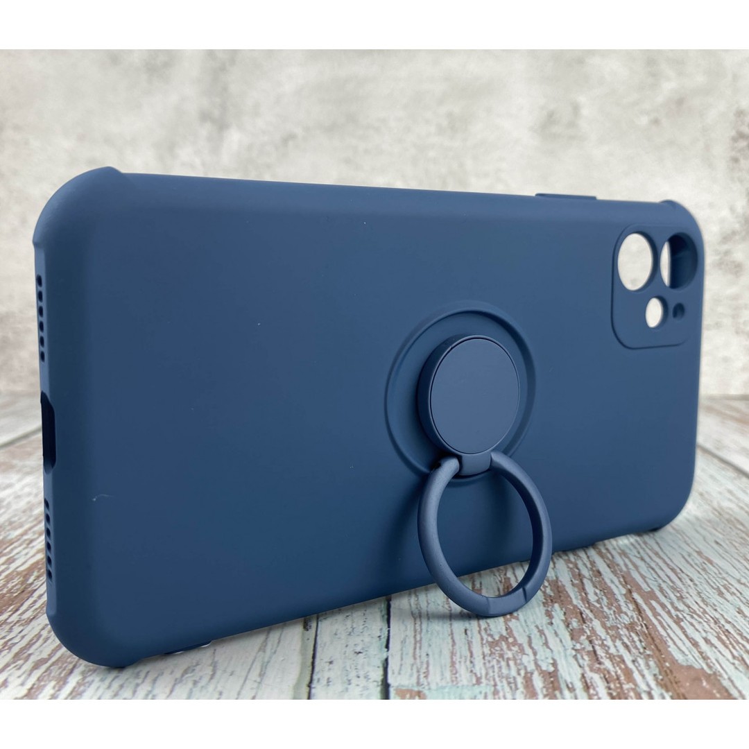 Накладка Full Silicone Case Ring для IPhone Xr Blue-0