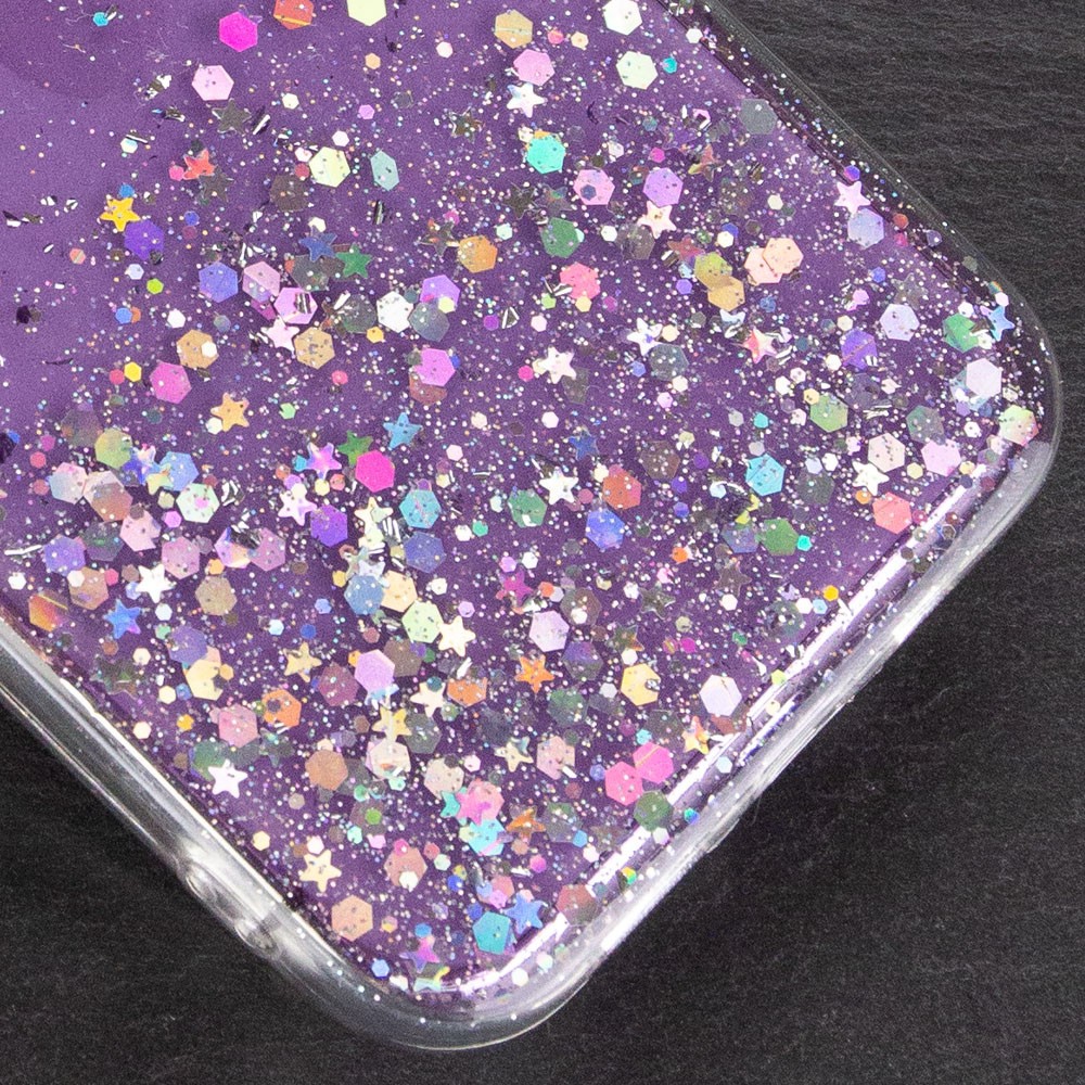 Накладка Star Glitter для IPhone 11 (6.1") прозора/бузкова-2