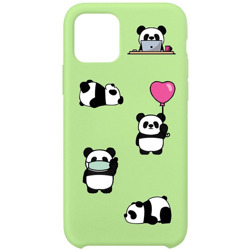 Накладка MiaMi Cartoon для iPhone 11 Pro Green Panda-0