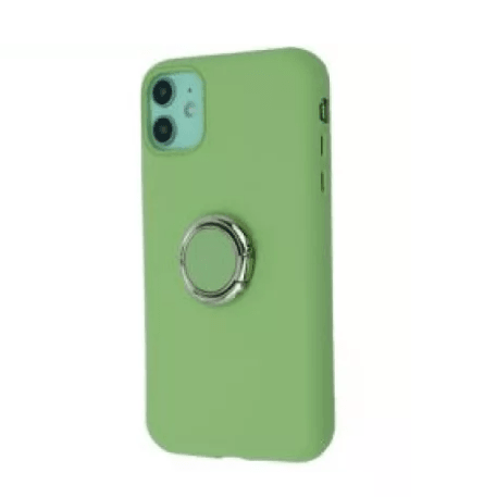 Silicone Cover With Ring для IPhone 11 (Green)-0