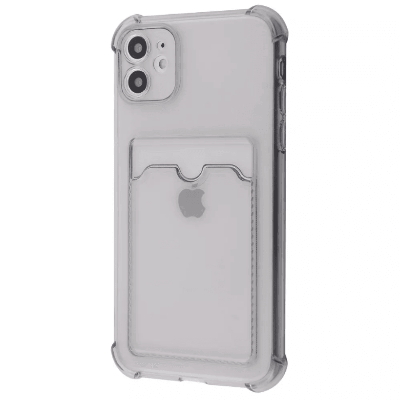 Накладка WXD Space Card Pocket для Iphone 11 (сіра,силікон)-0
