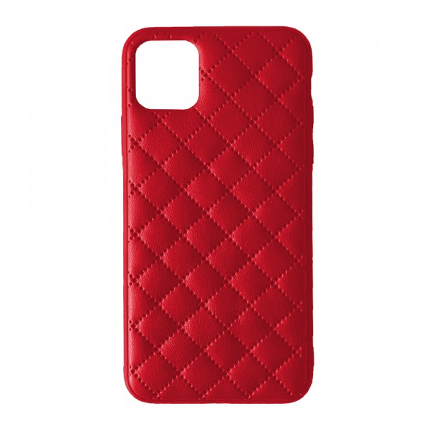 Накладка Stitched leather для  iPhone 11 червона-0