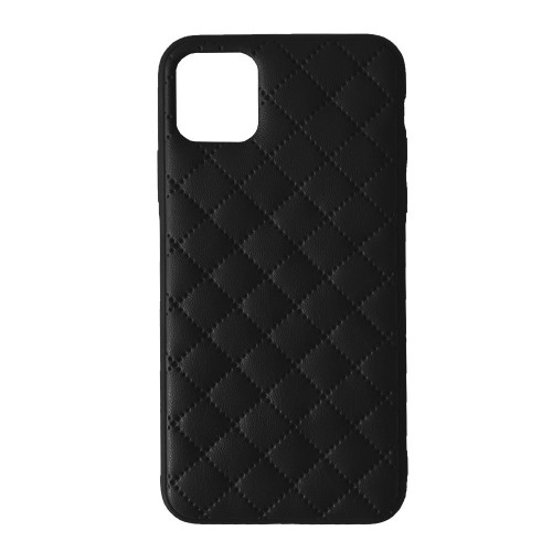 Накладка Stitched leather для  iPhone 12 Pro Max (2020) 6.7" чорна-0