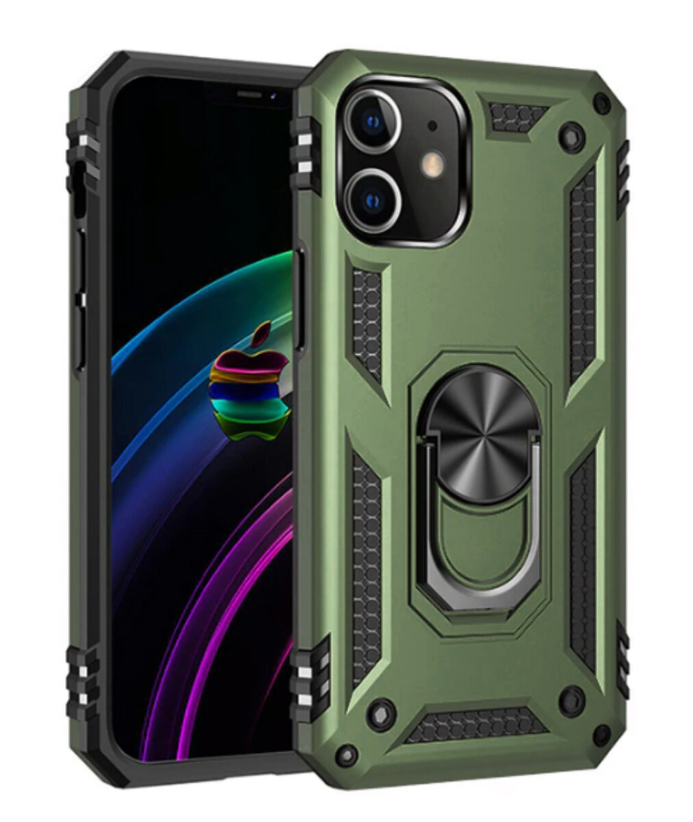 Накладка під магнітний тримач Serge Ring  для Iphone 11 Зелена-0