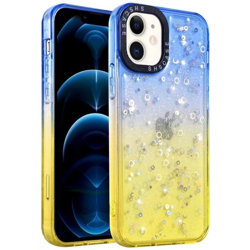 Накладка Shiny-S для Iphone 11 Yellow/Blue-0