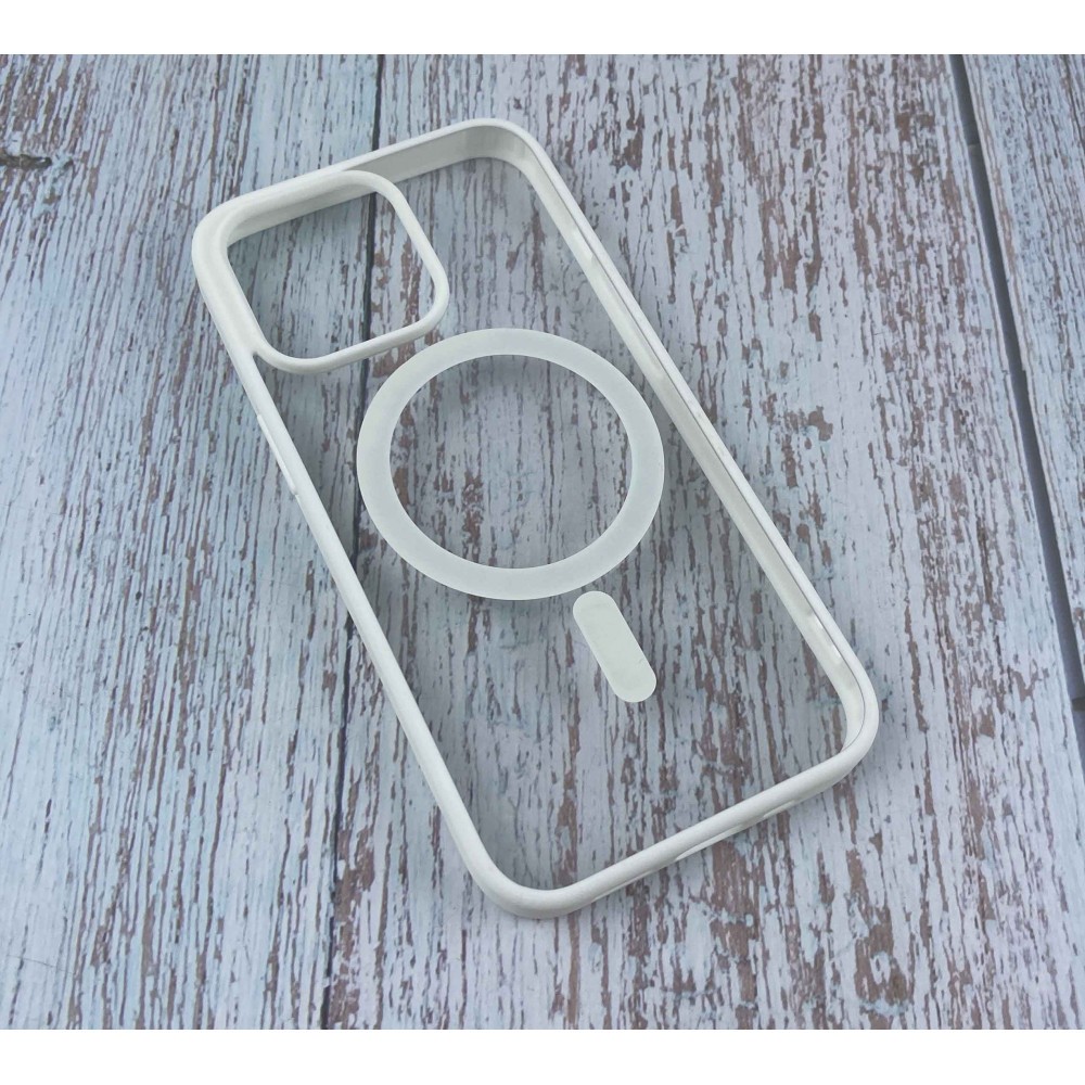 Накладка Magsafe MATTE ACRYLIC для iPhone 11 (6.1")  біла-0