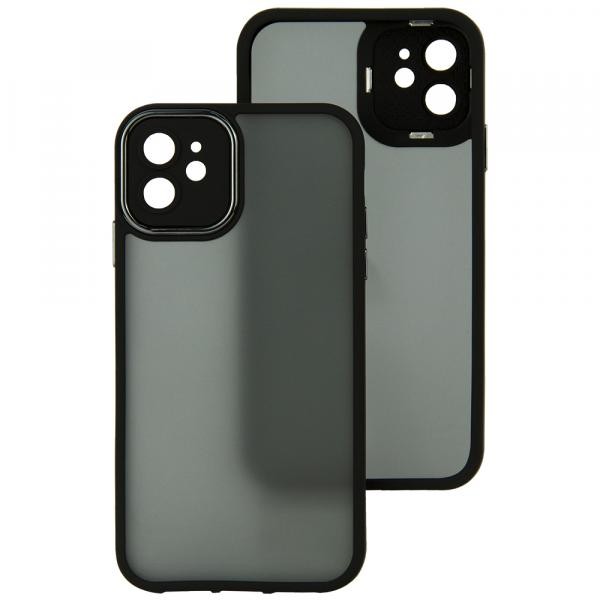 Накладка Luxury Metal Lens для Iphone 11 (6.1) (Чорний)-0