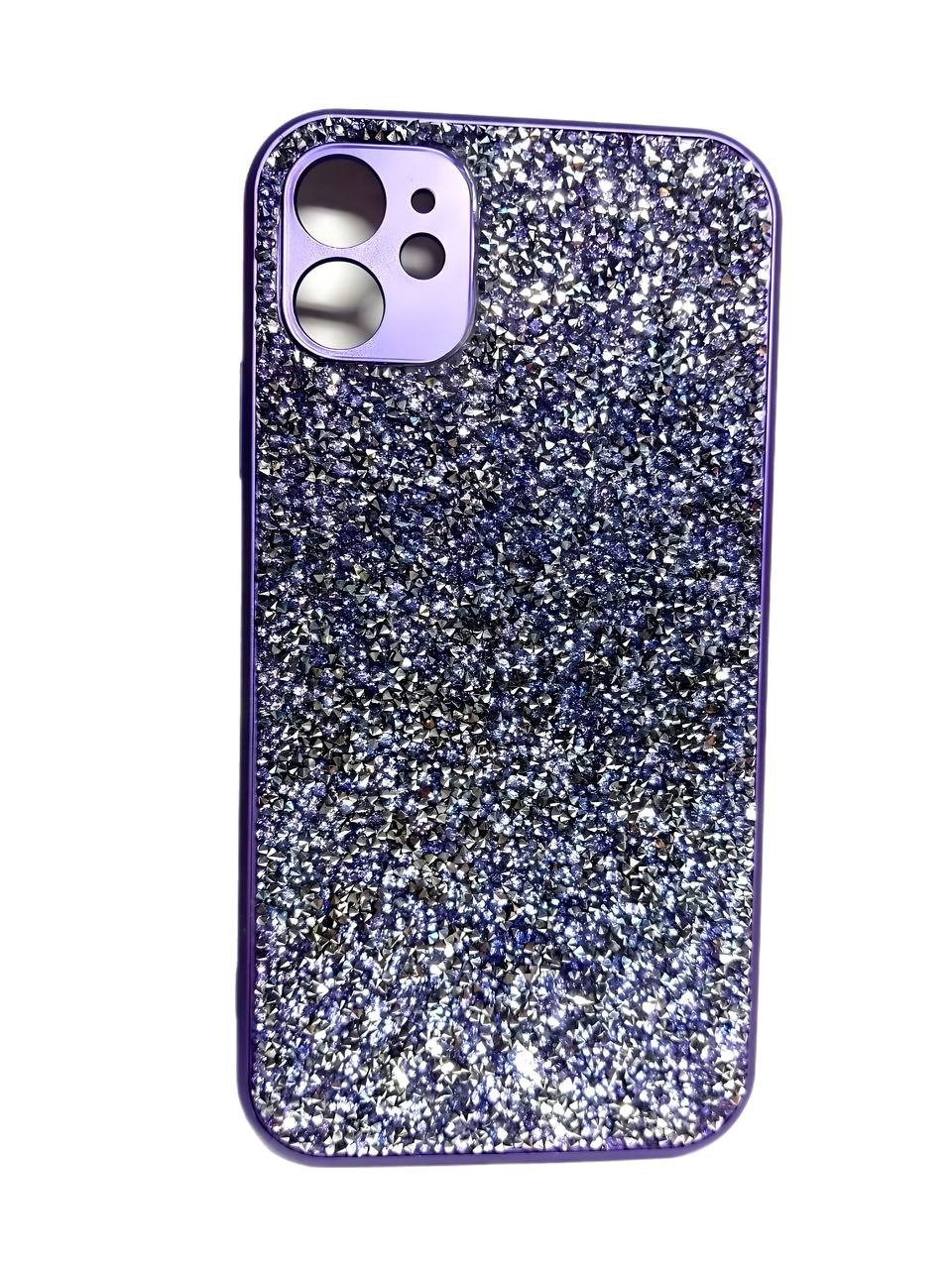 Накладка Grainy Diamonds для IPhone 11 фіолетова-0