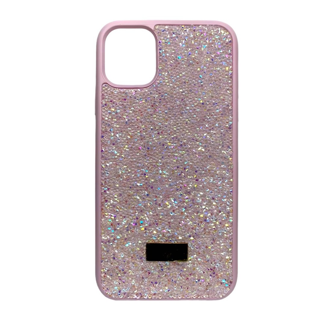 Накладка Grainy Diamonds для IPhone 15 ніжно-рожева-0