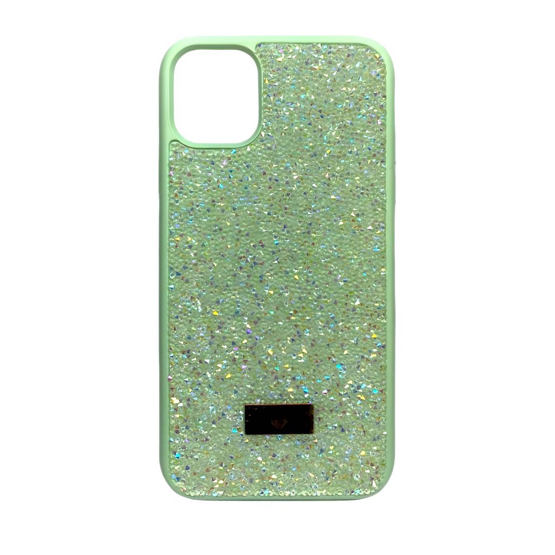 Накладка Grainy Diamonds для IPhone 15 м`ятна-0