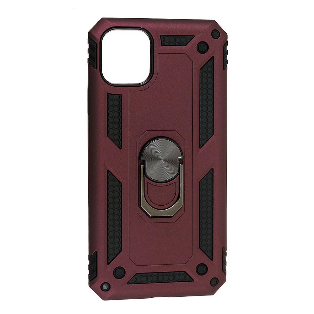 Накладка під магнітний тримач Serge Ring  для Iphone 11 Bordo-0