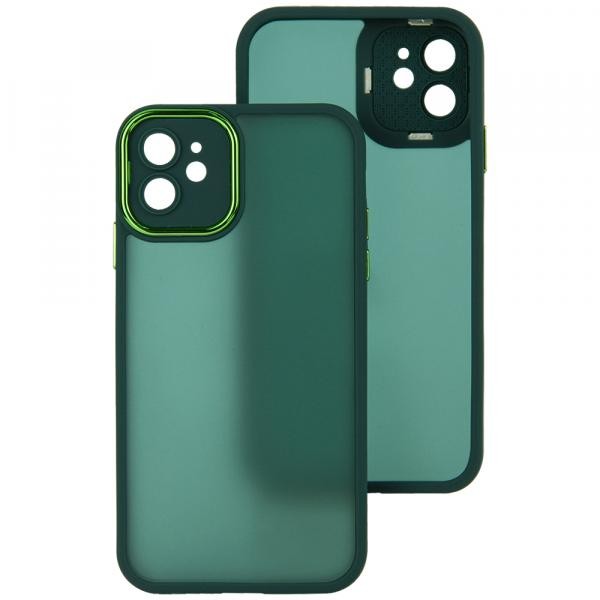 Накладка Luxury Metal Lens для Iphone 11 (6.1) (Зелений)-0