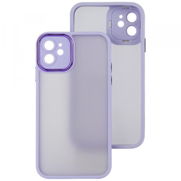 Накладка Luxury Metal Lens для Iphone 11 (6.1) (Бузковий)-0
