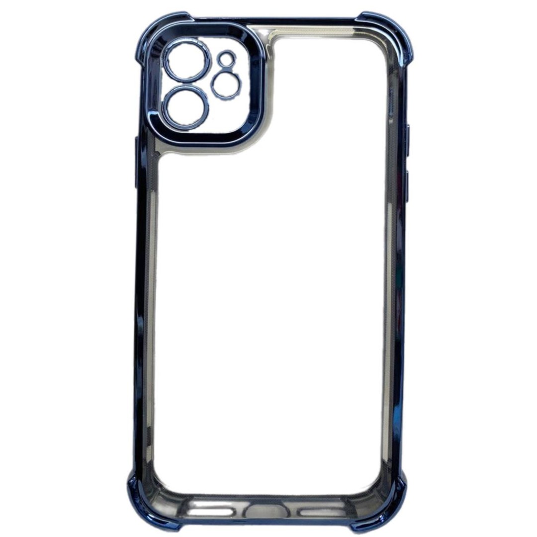 Накладка WXD Electroplated Side Colors для Iphone 11 (Блакитна)-0