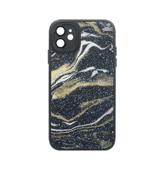 Накладка Glitter Marble Case для Iphone 11 (Black)-0