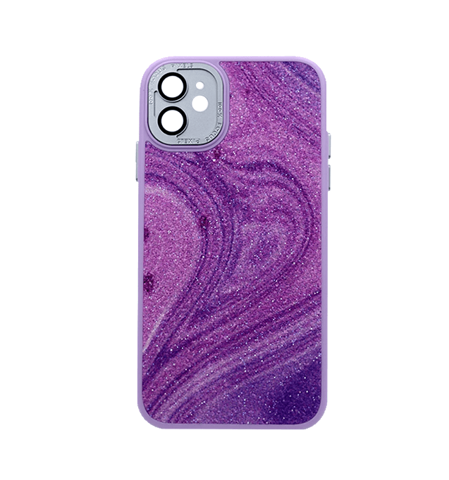Накладка Glitter Marble Case для Iphone 11 (Lilac)-0