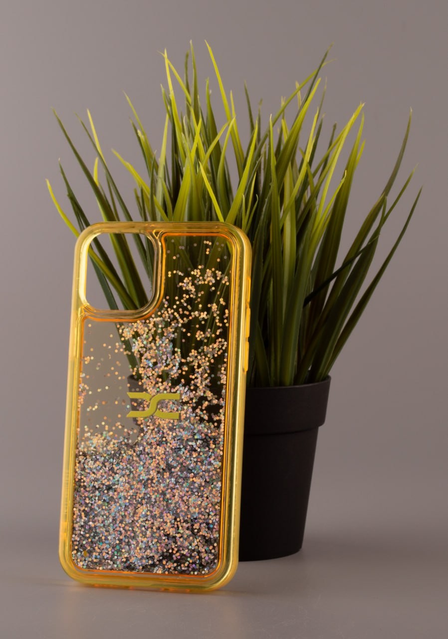 Накладка Fluid Painted для Iphone 11 жовтий (переливається)-0