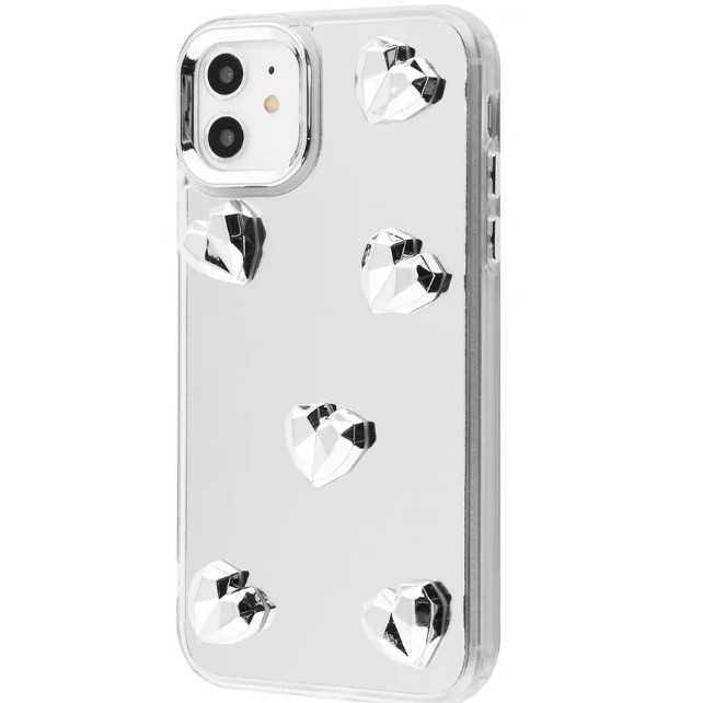 Накладка  Mirror Shine для iPhone 11 (hearts)-0