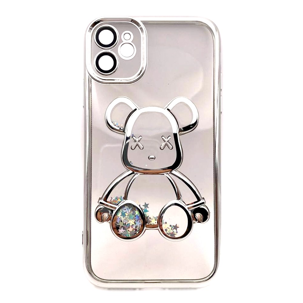 Накладка Cute Shining Bear для IPhone 12 Pro Max Срібляста-0