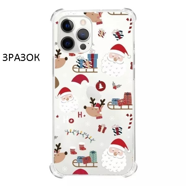 Накладка Merry Christmas для iPhone 11 Santa (прозорий)-0
