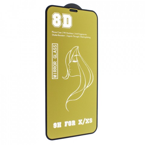 Захисне скло 8D для  IP11 Pro 2019/ X/Xs 5.8 золоте-0