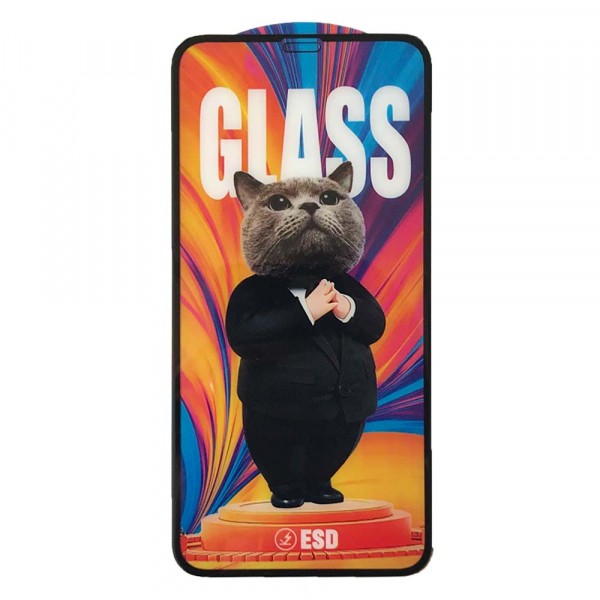 Захисне скло  Mr Cat ESD (Anti-static) для iPhone 11/ Xr black-0