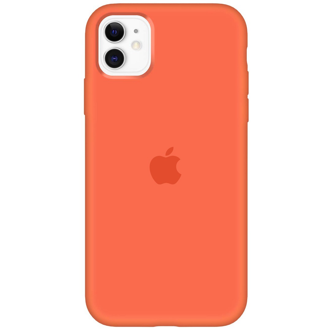 Silicone Case Full Protective (AA) для iPhone 11 (6.1") (Nectarine)-0