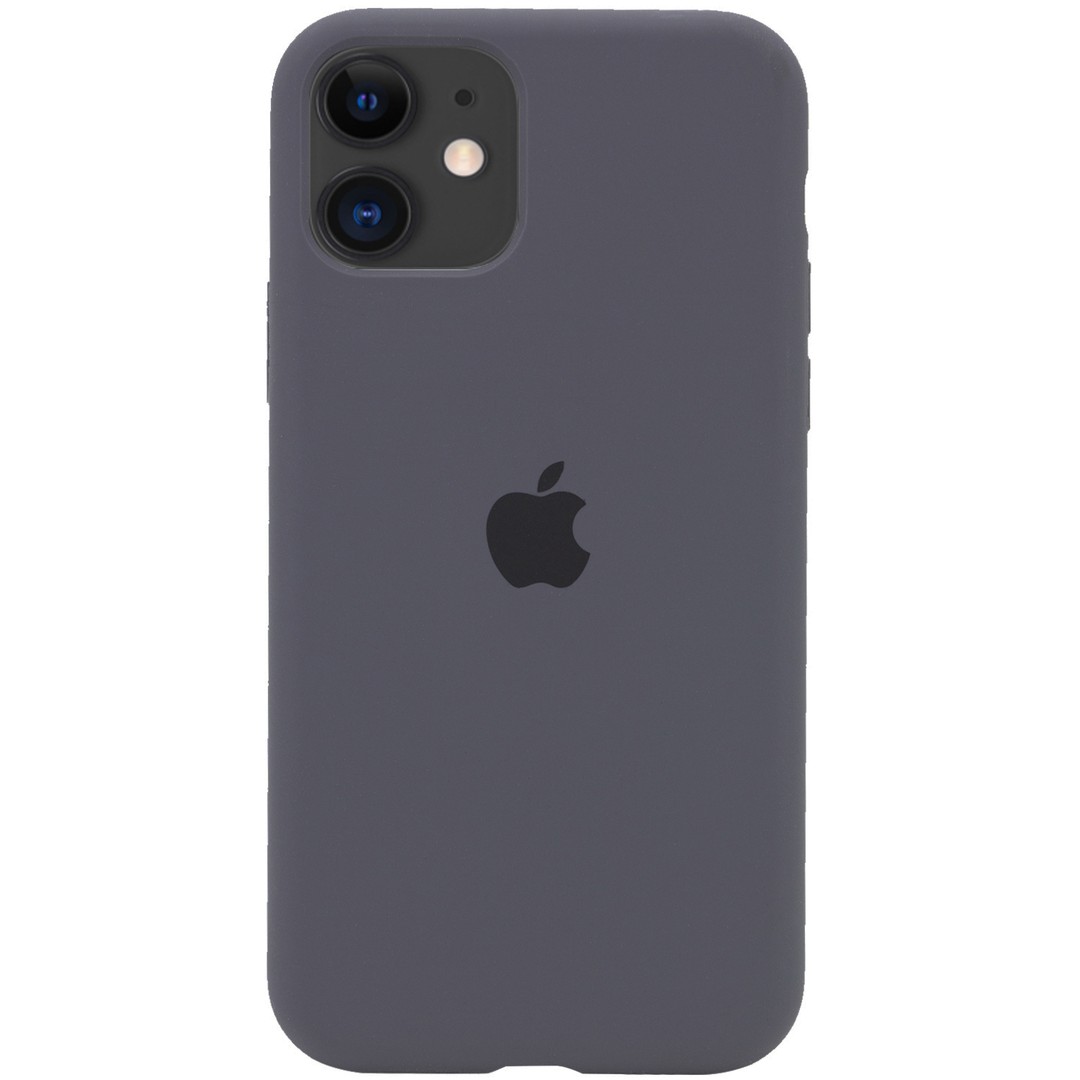 Silicone Case Full Protective (AA) для iPhone 11 (Dark Grey)-0