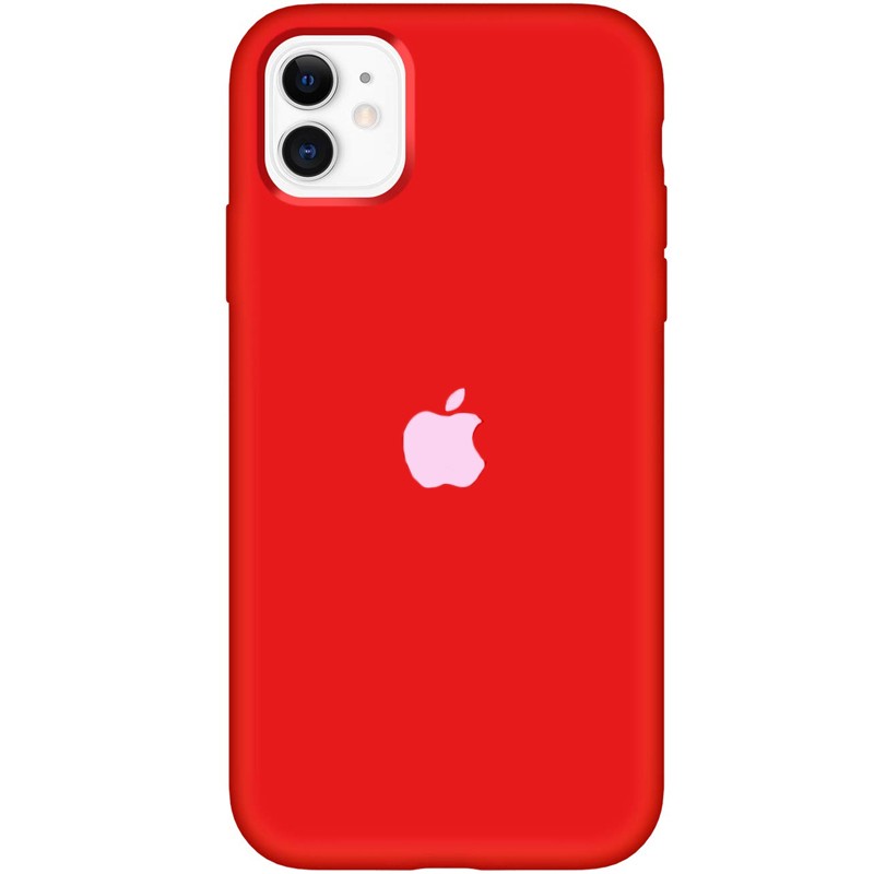 Silicone Case Full Protective (AA) для iPhone 11 (6.1") (Dark Red)-0