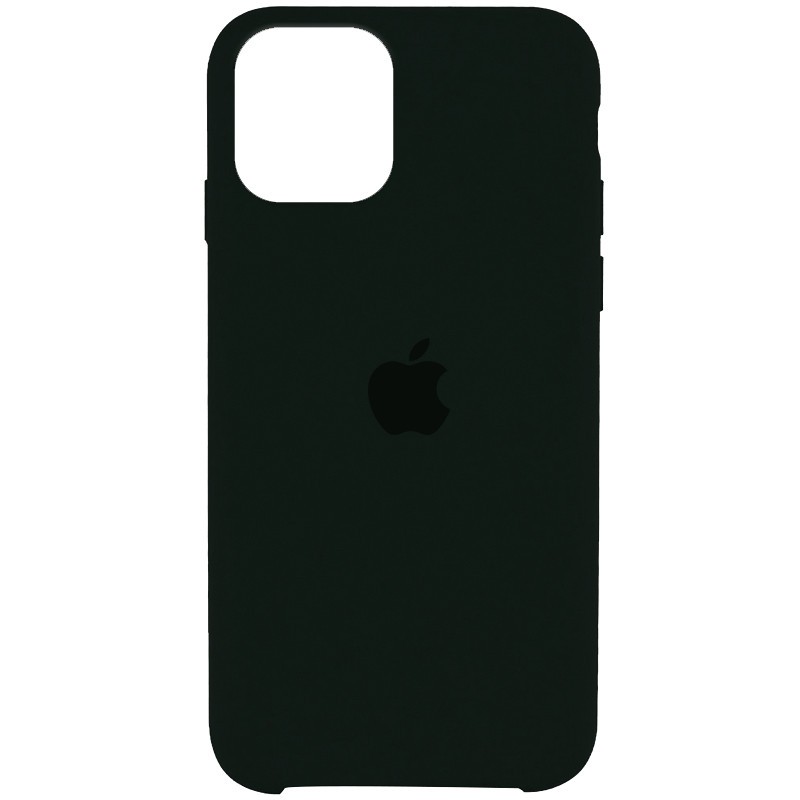 Silicone Case (AA) для iPhone 12 Pro Max (6.7") (Black Green)-0