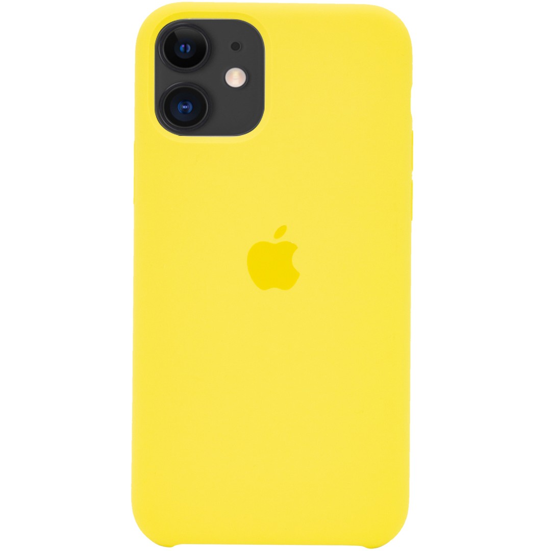 Silicone Case (AA) для iPhone 11 (6.1") (Canary Yellow)-0