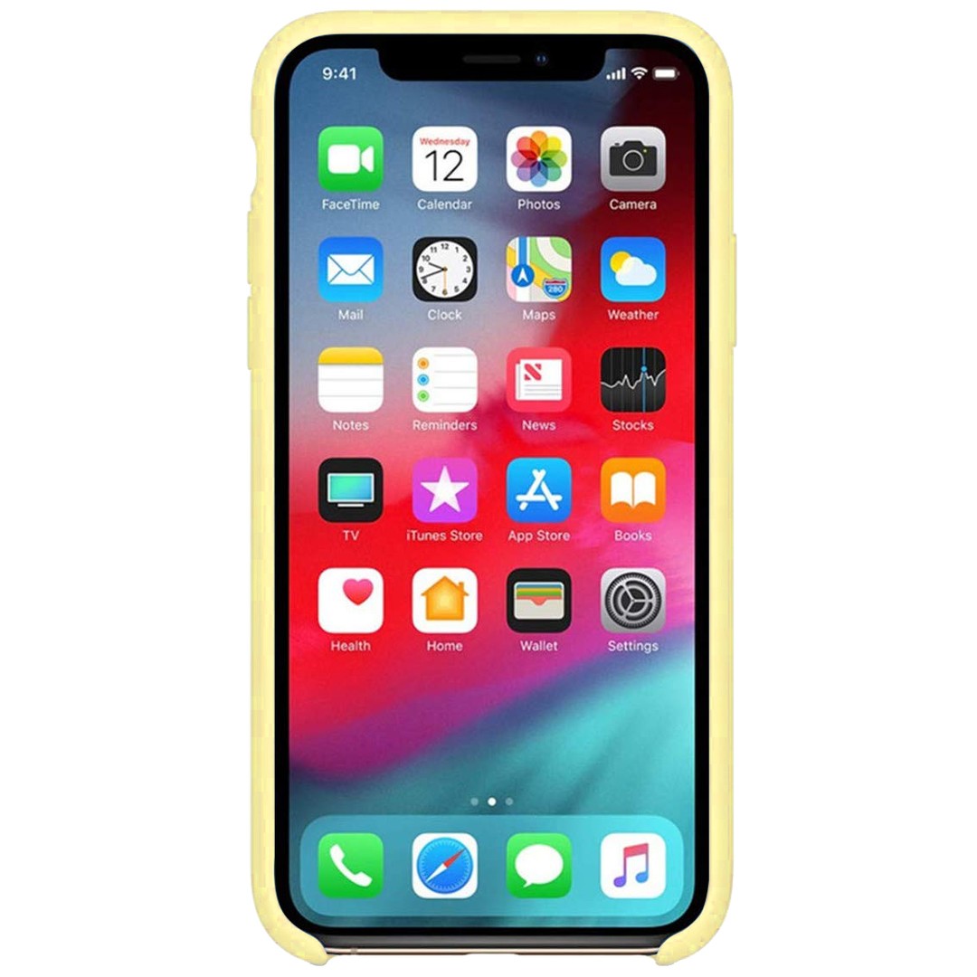 Silicone Case (AA) для iPhone 11 (6.1") (Mellow yellow)-1