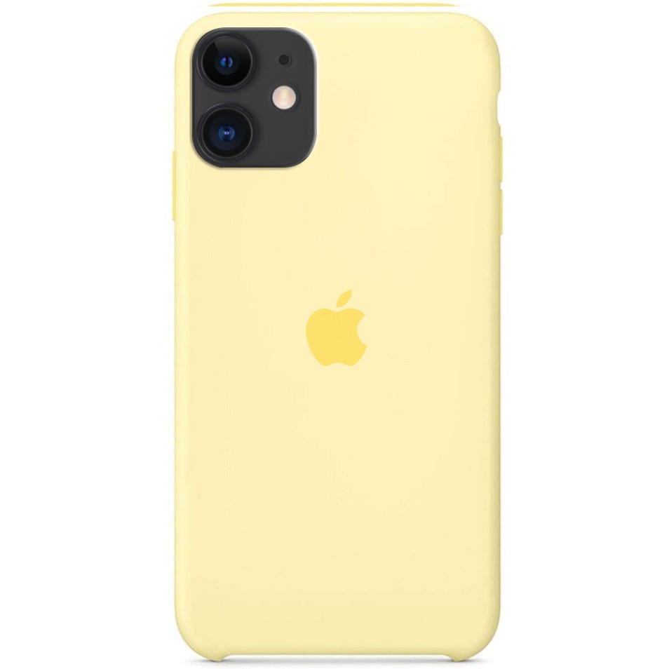 Silicone Case (AA) для iPhone 11 (6.1") (Mellow yellow)-0