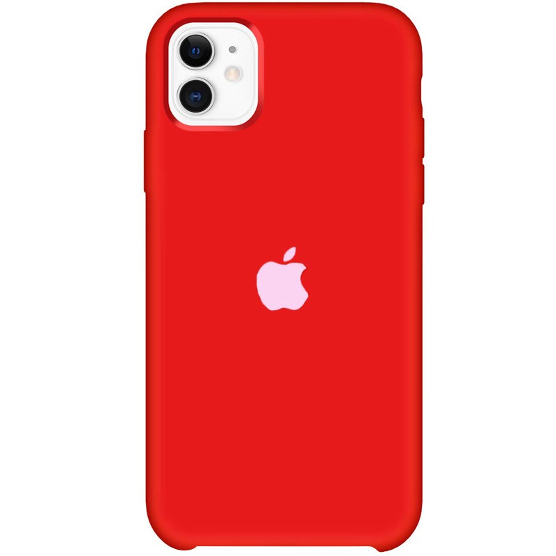 Silicone Case (AA) для iPhone 11 (6.1") (Dark Red)-0