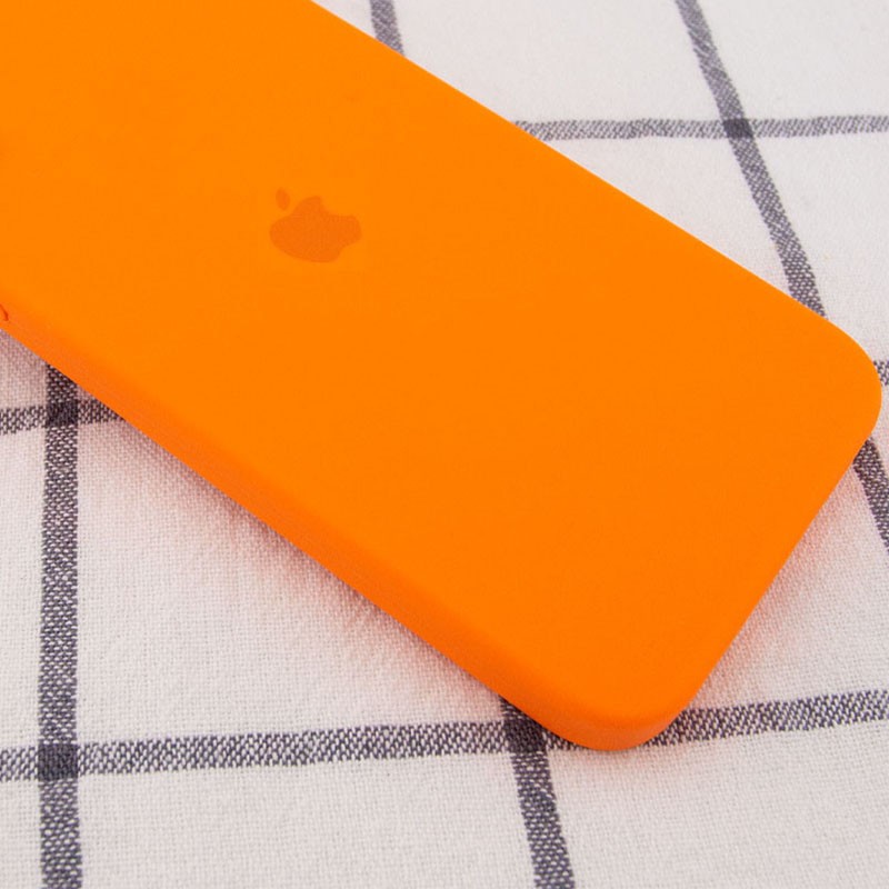Silicone Case Square Full Camera Protective (AA) для iPhone 11 (Bright Orange)-2