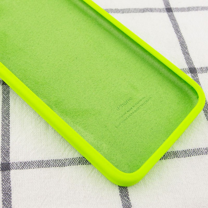Silicone Case Square Full Camera Protective (AA) для iPhone 11 (Neon green)-1