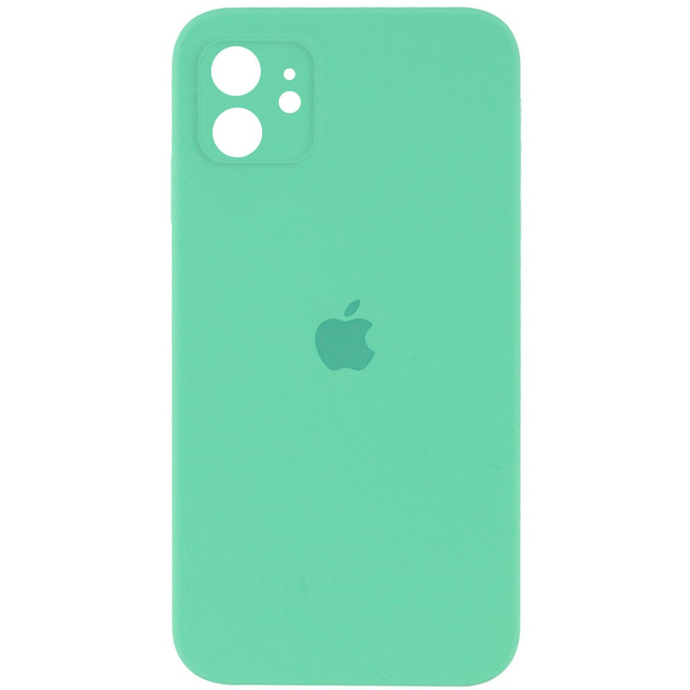 Silicone Case Square Full Camera Protective (AA) для iPhone 11 (Spearmint)-0