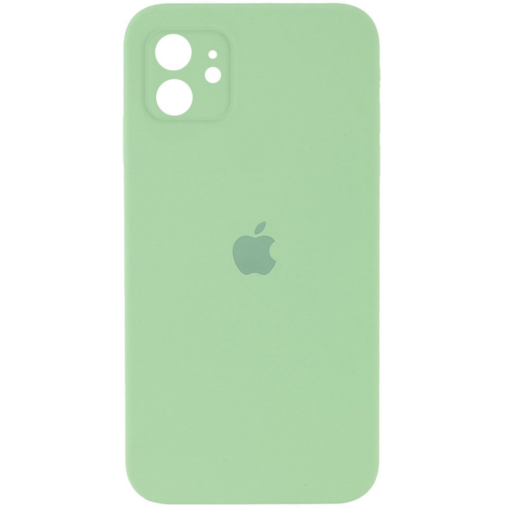 Silicone Case Square Full Camera Protective (AA) для iPhone 11 (Mint)-0