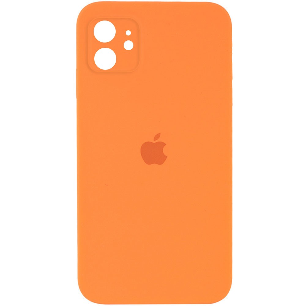 Silicone Case Square Full Camera Protective (AA) для iPhone 11 (Papaya)-0